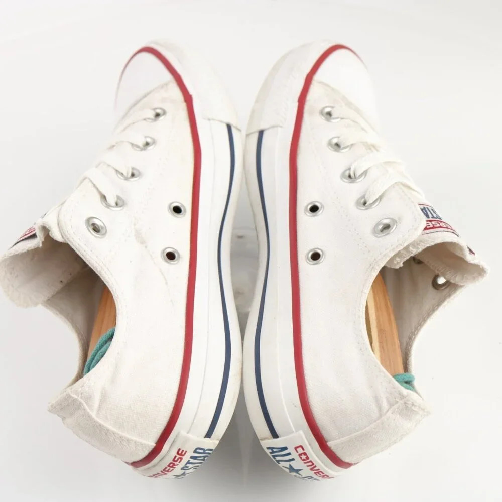 Converse Womens Shoreline Sneaker Size 6 White Canvas Low Top Lace Up Shoe Comfy - Picture 7 of 12